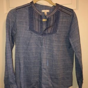 J Crew 00 Top with Chevron Print